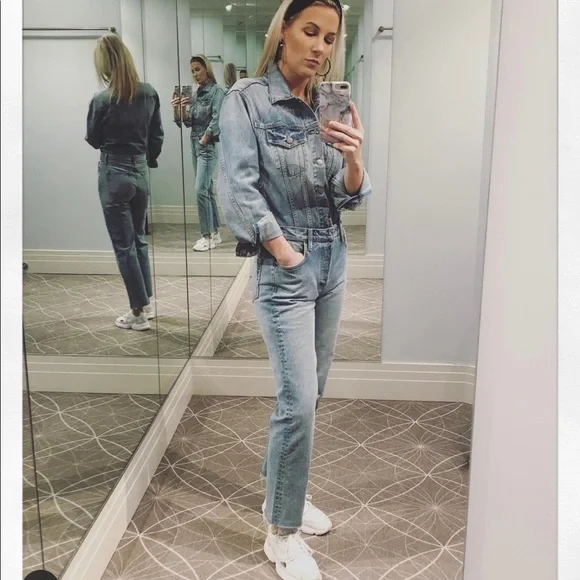 GRLFRND Pants Jumpsuits Grlfrnd Sloane Denim Jumpsuit Poshmark